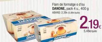 Condis Flam de formatge o d'ou danone oferta