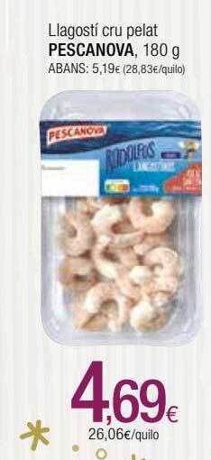 Condis Llagostí cru pelat pescanova oferta