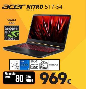Ecomputer Acer nitro 517-54 oferta