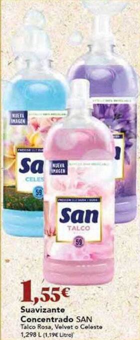 Gadis Suavizante concentrado san talco rosa velvet o celeste oferta