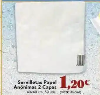 Gadis Servilletas papel anónimas 2 capas oferta