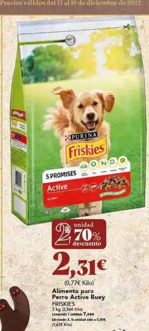 Gadis Alimento par aperro active buey friskies oferta