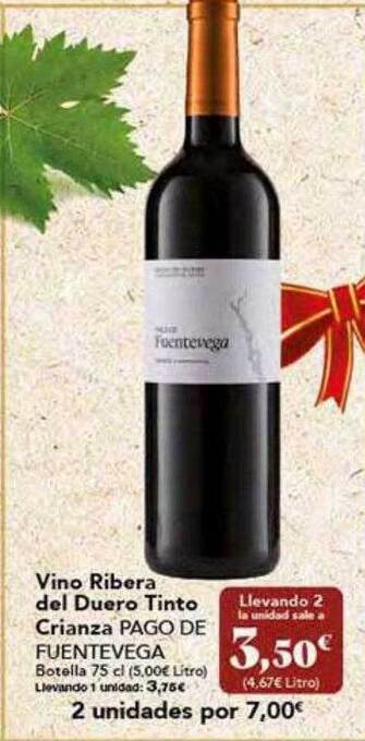 Gadis Vino ribera del duero tinto crianza pago de fuentevega oferta
