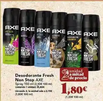 Gadis Desodorante fresh non stop axe oferta
