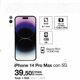 Orange Iphone 14 pro max con 5g oferta