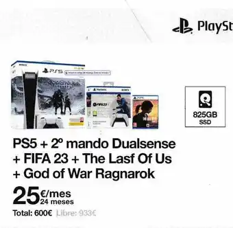 Orange Ps5 + 2° mando dualsense + fifa 23 + the last of us + god of war ragnarok playstation oferta