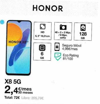 Orange X8 5g honor oferta