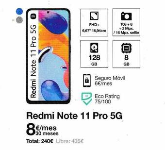 Orange Redmi note 11 pro 5g oferta