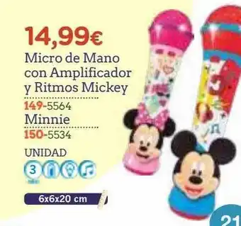 Super Juguete Micro de mano con amplificador y ritmos mickey minnie unidad oferta