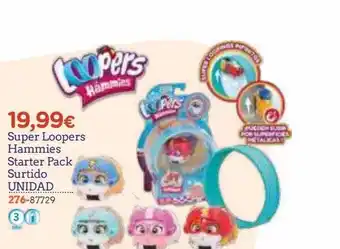 Super Juguete Super loopers hammies starter pack surtido unidad oferta