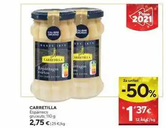 Caprabo 2a unitat -50% carretilla espàrrecs gruixuts oferta