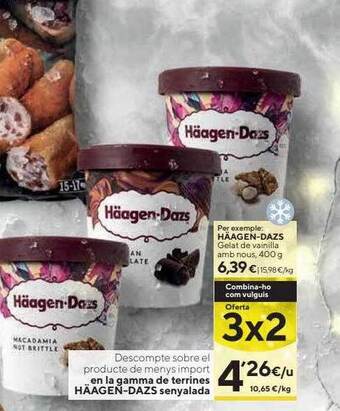 Caprabo Häagen-dazs gelat de vainilla amb nous oferta