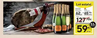 Caprabo Valle alagón espatlla d'engreix 50% raça ibérica + parxet ó ampolles de cava brut cuvée oferta