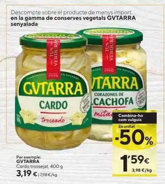Caprabo Gvtarra cardo trossejat oferta