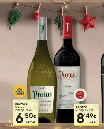 Caprabo Protos vi blanc verdejo protos vi negre oferta