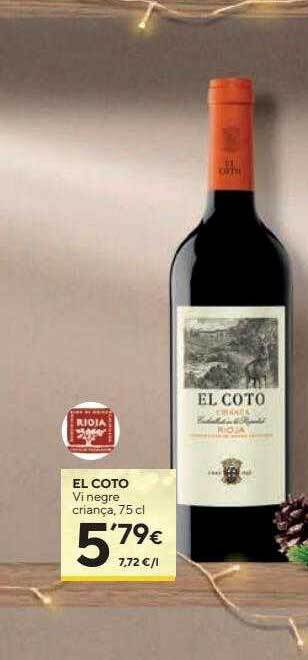 Caprabo El coto vi negre criança oferta