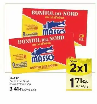 Caprabo Massó bonitol del nord en oli d'oliva oferta