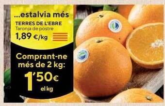 Caprabo Terres de l'ebre taronja de postre oferta
