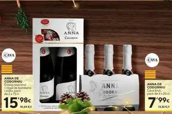 Caprabo Anna de codorniu estoig cava brut + regal de bombons lindor anna de codorniu cava brut oferta