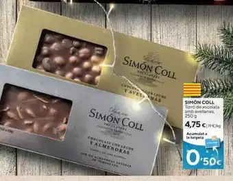 Caprabo Simón coll torró de xocolata amb avellanes oferta
