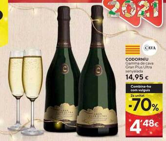 Caprabo 2a unitat -70% codorníu gamma de cava gran plus ultra senyalada oferta