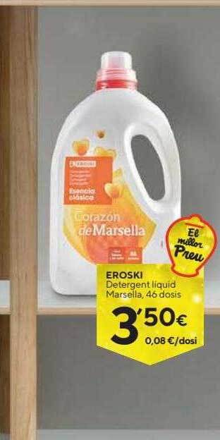 Caprabo Eroski detergent liquid marsella oferta