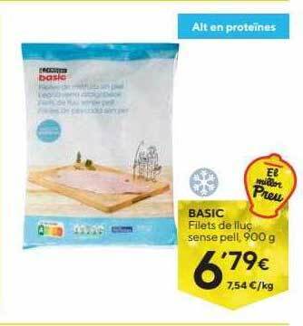 Caprabo Basic filets de lluç sense pell oferta