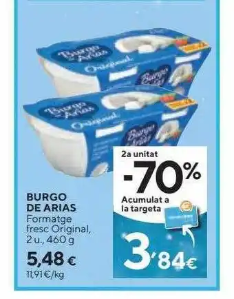 Caprabo Burgo de arias formatge fresc original oferta