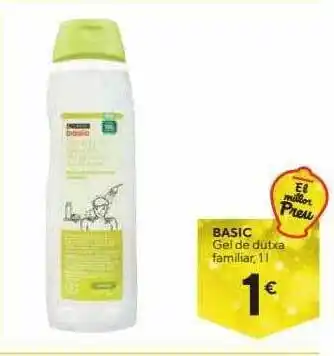 Caprabo Basic gel de dutxa familiar oferta