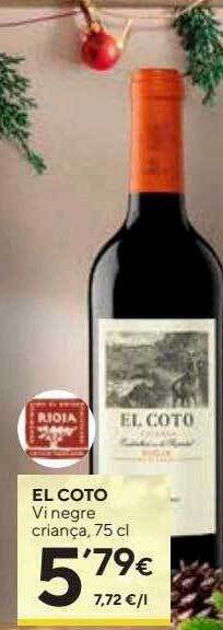 Caprabo El coto vi negre criança oferta