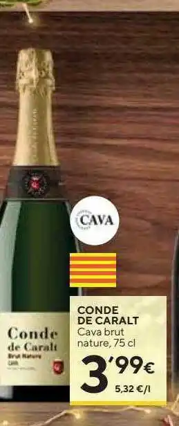 Caprabo Conde de caralt cava brut nature oferta