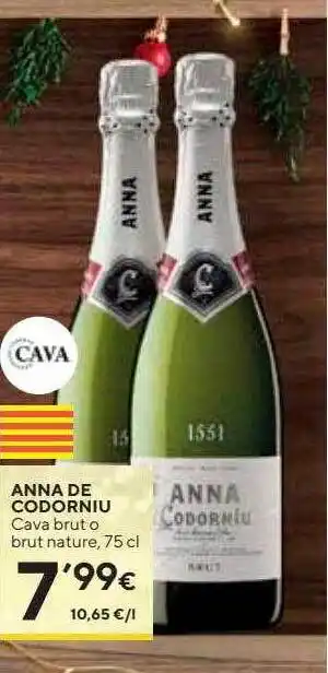 Caprabo Anna de codorniu cava brut o brut nature oferta