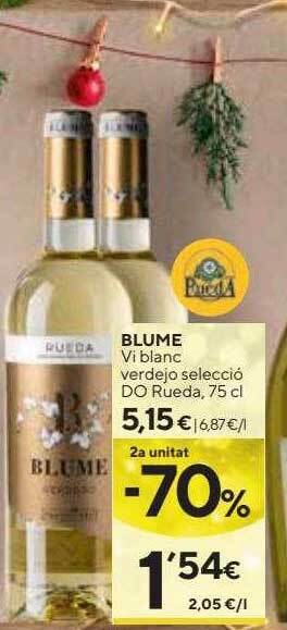 Caprabo 2a unitat -70% blume vi blanc verdejo selecció do rueda oferta