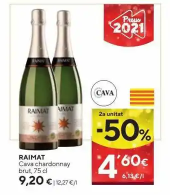 Caprabo 2a unitat -50% raimat cava chardonnay brut oferta