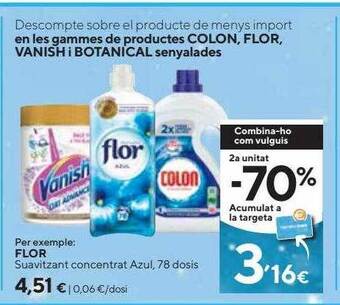 Caprabo Flor suavitzant concentrat azul oferta