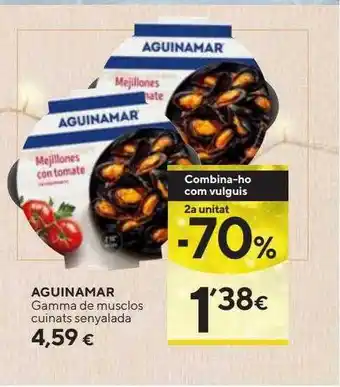 Caprabo 2a unitat -70% aguinamar gamma de musclos cuinats senyalada oferta