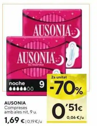 Caprabo 2a unitat -70% ausonia copreses amb ales nit oferta