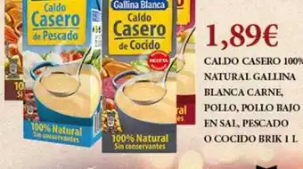 Claudio Caldo casero 100% natural gallina blanca carne pollo pollo bajo en sal pescado o cocido oferta