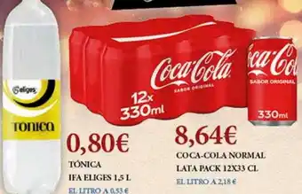 Claudio Tónica ifa eliges coca-cola normal oferta