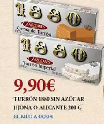 Claudio Turrón 1880 sin azúcar jijona o alicante oferta