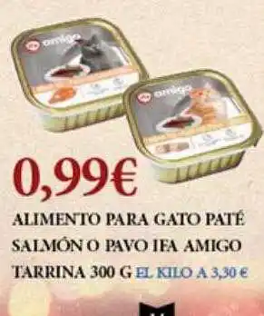 Claudio Alimento para gato paté salmón o pavo ifa amigo oferta