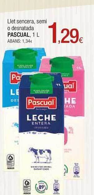 Condis Llet sencera, semi o desnatada pascual oferta