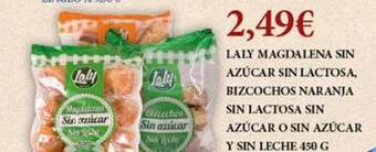 Claudio Laly magdalena sin azúcar sin lactosa bizcochos naranja sin lactosa sin azúcar o sin azúcar y sin leche oferta