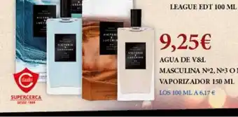Claudio Agua de v&l masculina n°2 n°3 o n°4 vaporizador oferta