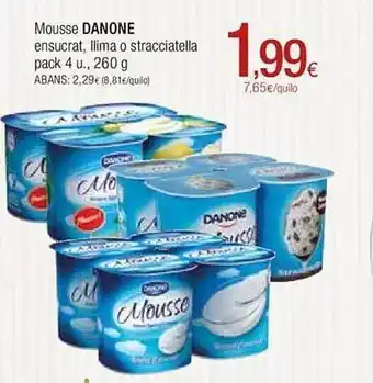 Condis Mousse danone escurcrat llima o stracciatella oferta