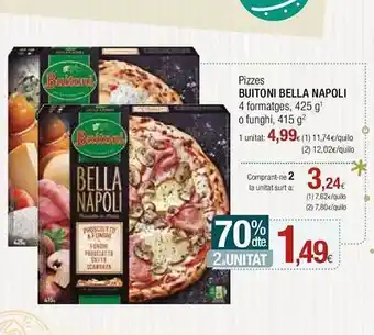 Condis 70% dte 2a unitat pizzes buitoni bella napoli oferta