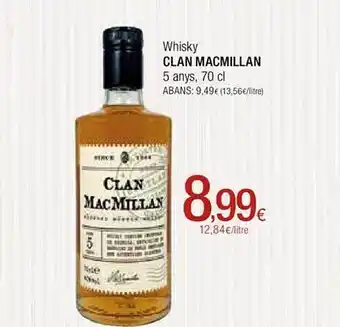Condis Whisky clan macmillan 5 anys oferta