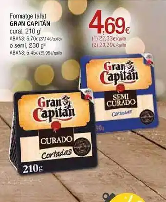 Condis Formatge tallat gran capitán oferta