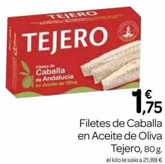 Supermercados El Jamón Filetes de caballa en aceite de oliva tejero oferta