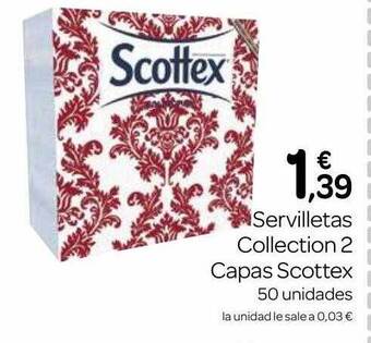 Supermercados El Jamón Servilletas collection 2 capas scottex oferta